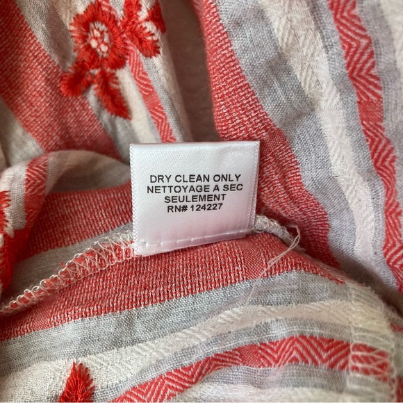 Misa Los Angeles Mini Dress Floral Striped Off The Shoulder Embroidered Small - Picture 14 of 15